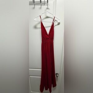 Elegant Red Sleeveless Dress